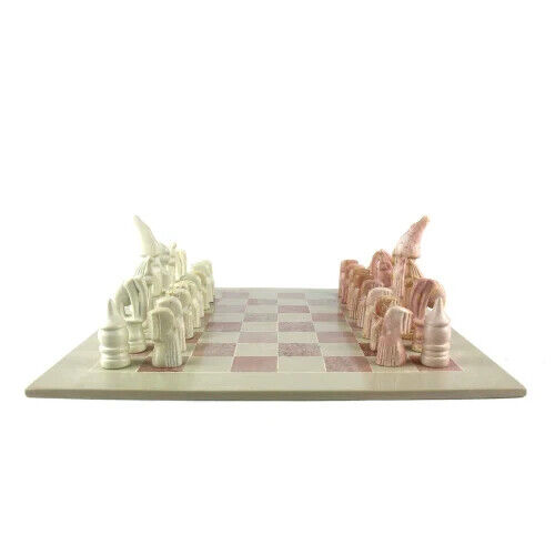 RARE Collectible Hand carved Soapstone Chess Set - Picture 4 of 6