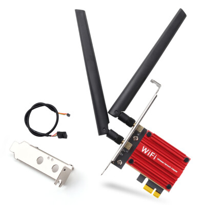 Tosuny WiFi 7 PCIe-kaart, Tri-band 6400Mbps Draadloze