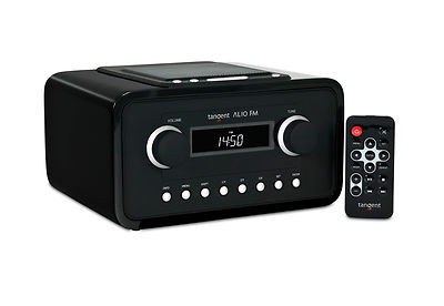 tangent Alio FM/Dock Schwarz mit FM Radio, iPhone Dock und AUX Eingang