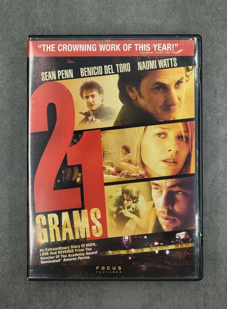 21 Grams Movie DVD Drama Thriller Starring Sean Penn