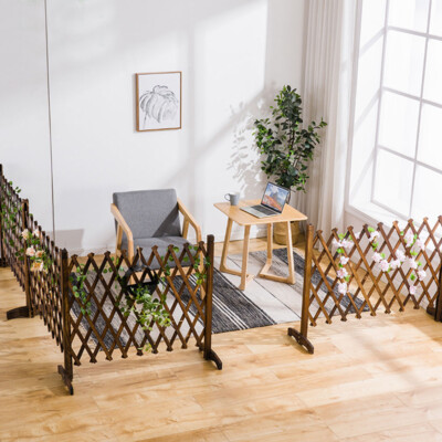 Expanding Portable Wooden Dog Fence Screen Puppy Pet Freestanding Trellis  Gate UK