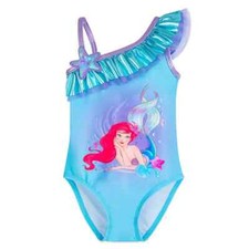 Disney Store Princess Little Mermaid Ariel One PC Swimsuit Girl Size 5/6 7/8
