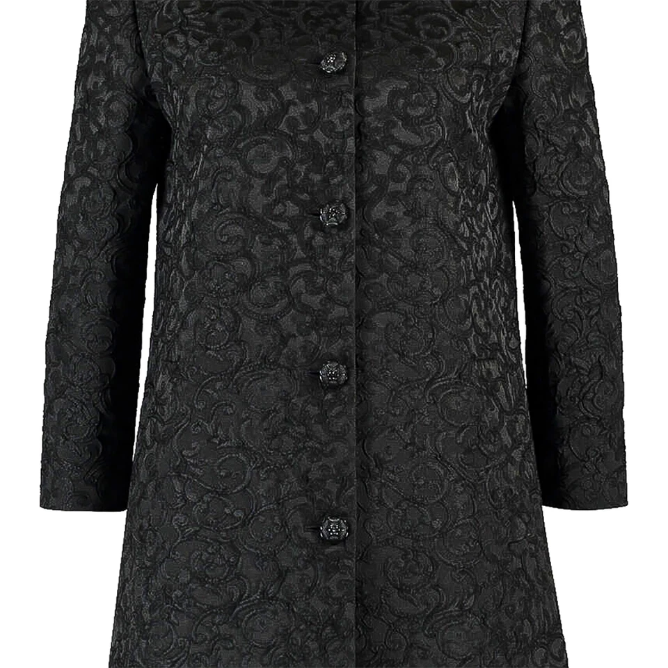 DOLCE & GABBANA Coat Floral Princess Coat Jacquard Black Size 40 - RP £2195.00 - Image 4 of 4