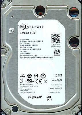 ST6000DM001, 1YW11C-300, DN02, TK, ZA13 SEAGATE 6TB AUG 2016 ST6000DM001, 1YW11C-300, DN02, TK, ZA13 SEAGATE 6TB AUG 2016