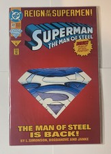 SUPERMAN Man of Steel 22 DC 1993 Reign Of Supermen Pt 2 Die-Cut Poster SEALED
