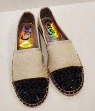 Circus Sam Edelman Womens Espadrille Loretta Natural/Black Jewel-5M-5.5M-6M-NWOT