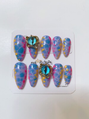 Nails Handmade press on nails 3D size M. Dragon's Eye