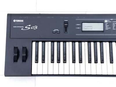 USED) YAMAHA S03 music Keyboard Synthesizer Black keyboard