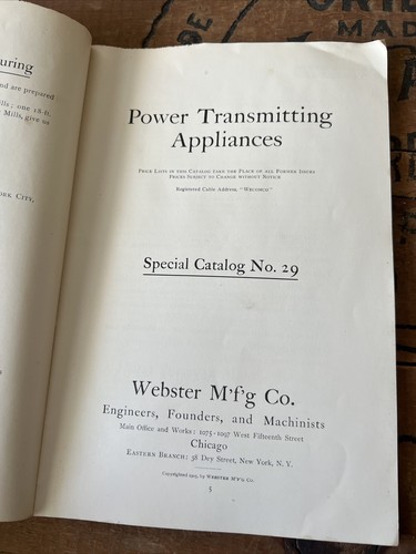 1905 Webster Mfg Chicago Power Transmitting Appliances Catalog Industrial Supply - Picture 3 of 9