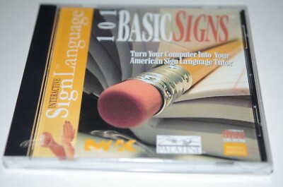 Interactive Sign Language 101 Basic Signs PC CD 
