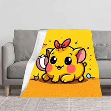 Cute Cartoon Character Flannel Blanket - Soft Cozy Durable Design for Sofa
