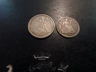 1883 P Silver Seated Liberty Dime / 1859 O Silver Half Dime