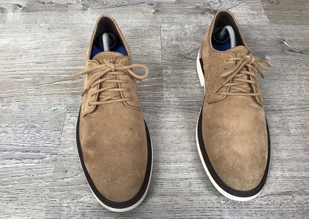 Cole Haan Mens 10 The Go To Plain Toe Oxford Golden Toffee Suede Shoes C37685 Cole Haan Mens 10 The Go To Plain Toe Oxford Golden Toffee  main image 3