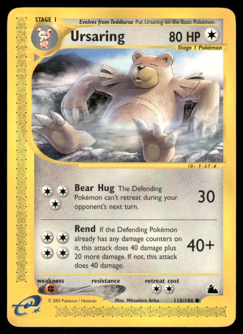 Pokemon Cards Ursaring 110/144 Skyridge WOTC Common NM