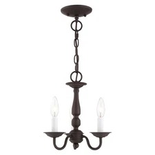 Used Livex Lighting 5009-07 Williamsburgh - 3 Light Convertible Mini Chandelier