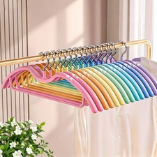 Sweater Hangers No Shoulder Bump Heavy Duty Metal Coat Hangers Non Slip Cloth...