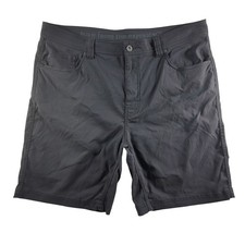 Prana Zion Shorts Mens 38 Charcoal Gray Excellent 9" Inseam Hiking Outdoor Tech