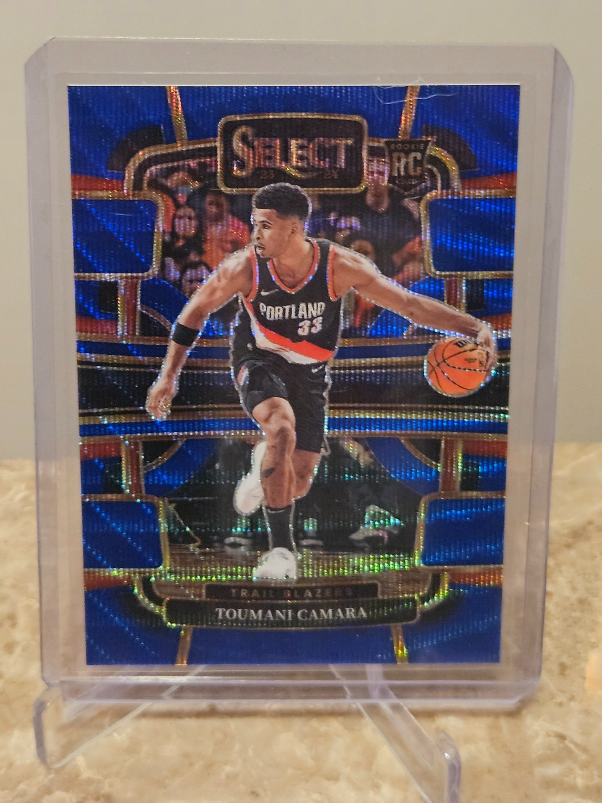 2023-24 Panini Select - Concourse Toumani Camara #81 Blue Wave Prizm 1/75 (RC)