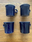 Fiestaware Coffee Mug Cup Cobalt Blue Ring Handle Homer Laughlin Retired  Set 4