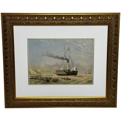 Malerei Hmy Victoria & Albert First Royal Dampf Yacht Off Osborne House C1852