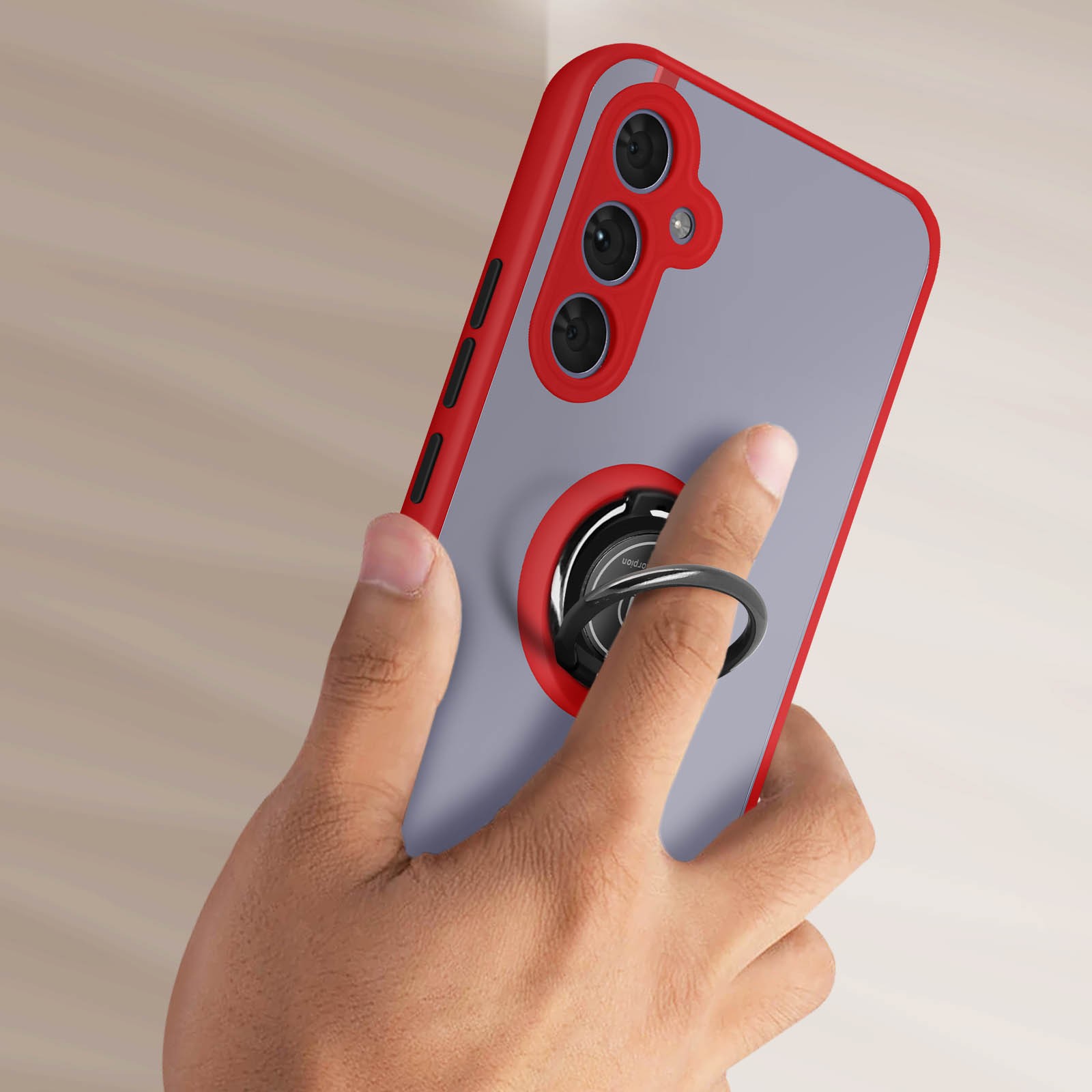 Coque Galaxy A54 5G rouge solide pour protéger l'écran et stabiliser le smartphone - 3