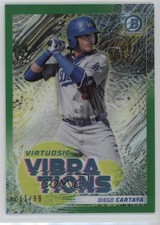 2022 Bowman Virtuosic Vibrations Green Refractor 11/99 Diego Cartaya #VV-20 15sd