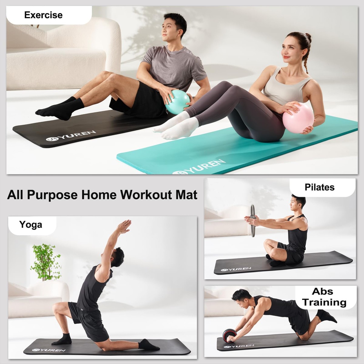 Mat Thickness What Makes A Good Yoga Mat YUREN Extra Wide Exercise