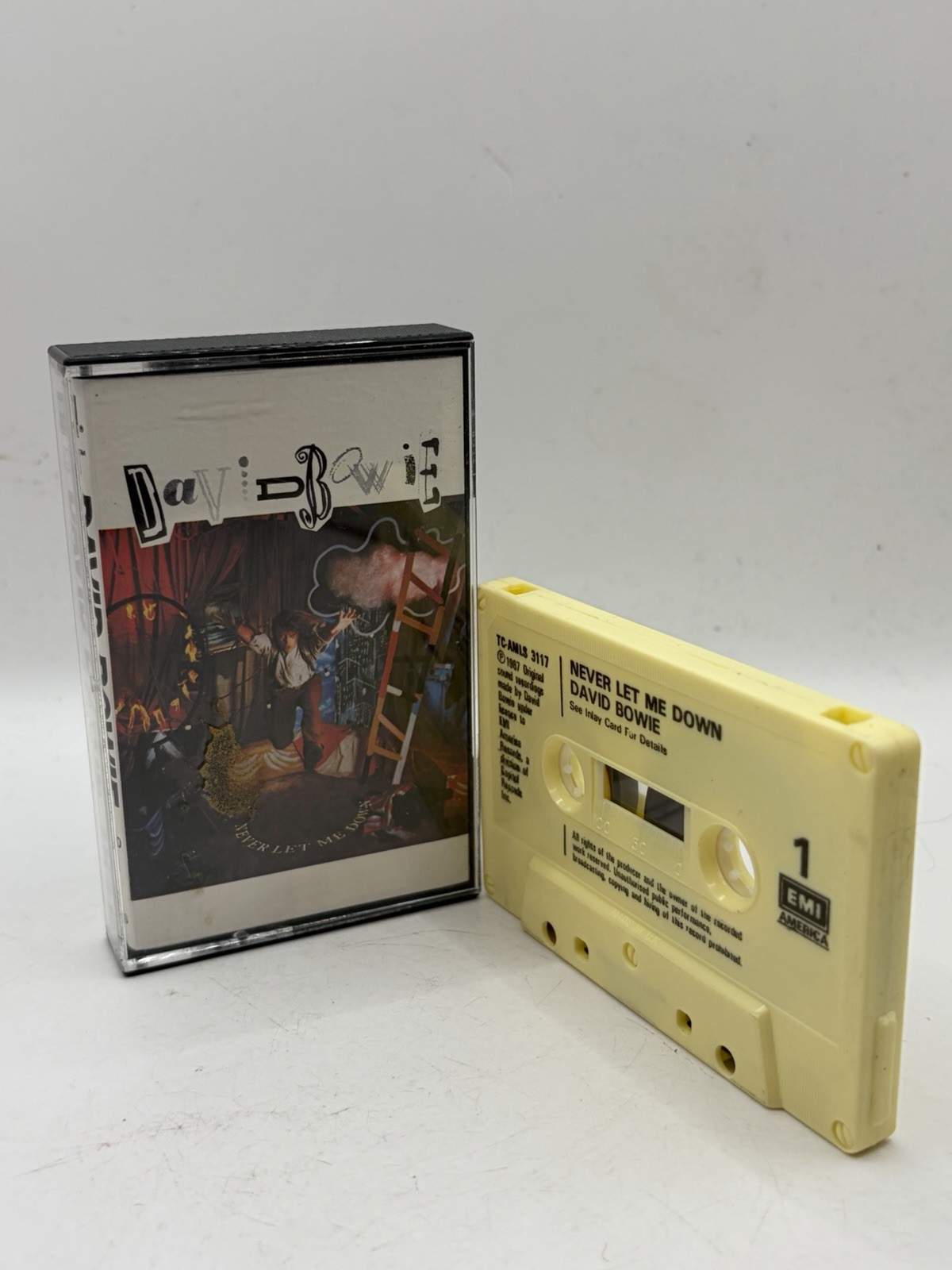 David Bowie Never Let Me Down cassette UK EMI America 1987 Cassette TCAMLS3117