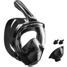 Full Face Snorkel Mask Adult 180 Degree HD View Dry Top Anti Fog Anti Leak Gear