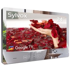 SYLVOX 24” Espejo Inteligente Google TV para Bañera Spa Baño TV IP66 Impermeable
