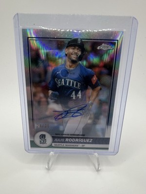Topps 2026 Chrome JULIO RODRIGUEZ AUTOGRAPH  /25 #57 Seattle Mariners