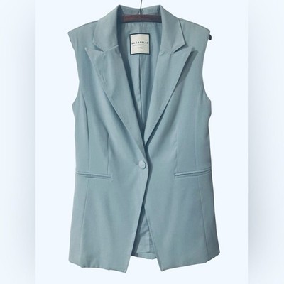 Bagatelle Pastel Blue Vest Size S Spring Office Summer Business Church Classy
