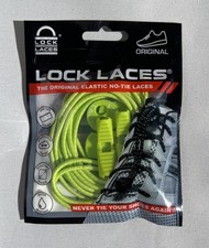 New LOCK LACES Elastic Shoelace  Fastening System Sour Green Apple NIP Sealed
