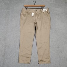 New York Company Pants Women's 12 Beige Low-Rise Skinny Leg Ankle Classic NWT