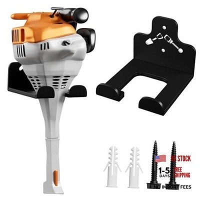 Garage Organization Storage Trimmer Rack, Garden Power Tool Hanger Black 1 Pack