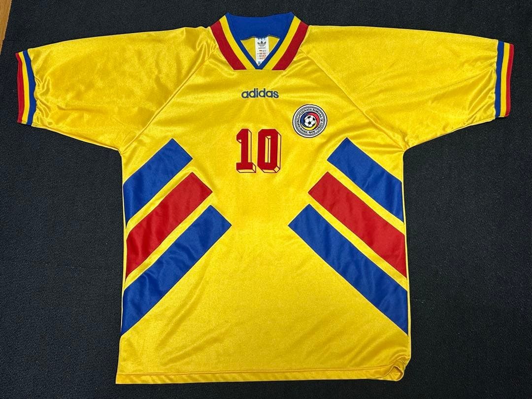Maillot officiel domicile 1994 ROMANIA S/S n°10 HAGI neuf avec