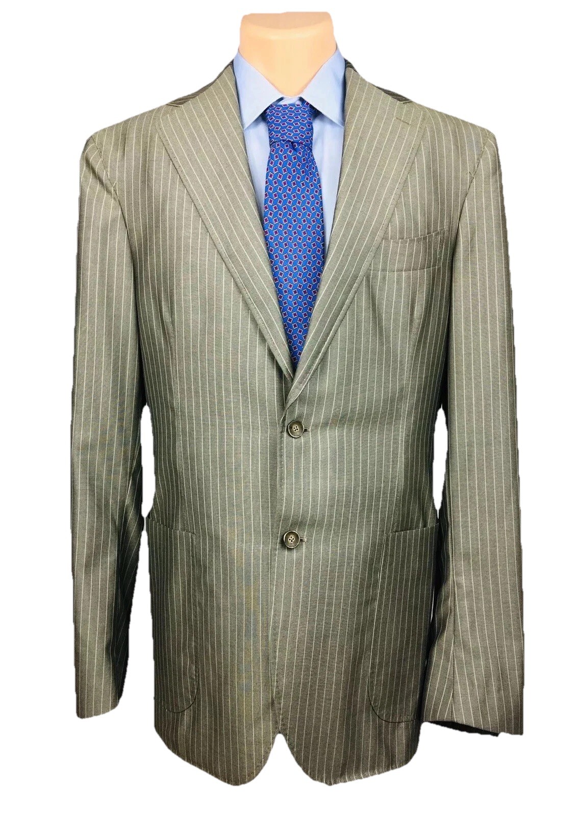 Randy Willard Gray Stripe Elbow Patch Functional … - image 1