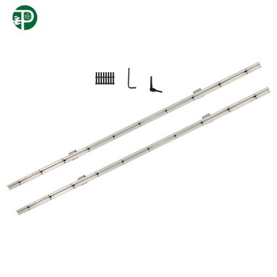 For DIY 2Pcs SBR12-1500mm Linear Shaft Rail,4× SBR12UU Square Type Bearings
