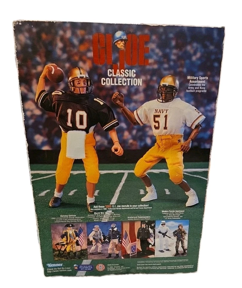 Figura de acción GI Joe US Navy College Football Linebacker 12" 1998 nueva sellada Foto 3 de 3