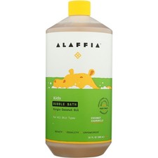 Alaffia Kids Bubble Bath Virgin Coconut Oil Chamomile
