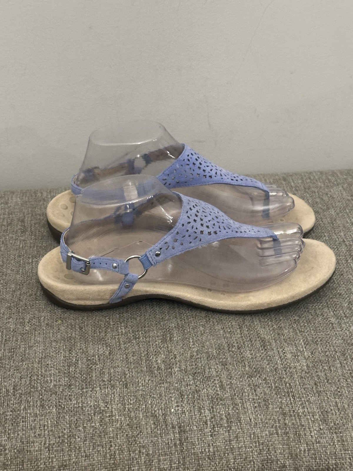 Vionic Blue Suede Thong Slingback Sandals Size 9