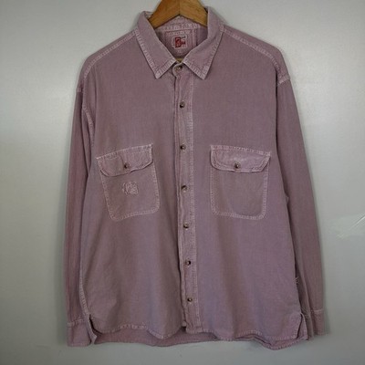 Vintage Deal Clothing Over Shirt, Overdyed Pink, Yachting Nautical, Mens XL