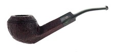 ASHTON BRINDLE LX pipe, sandblasted brown, half bent Rhodesian shape