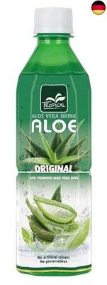 Tropical Aloe Vera Drink Natural, erfrischendes Getränk mit echter Aloe Vera, 
