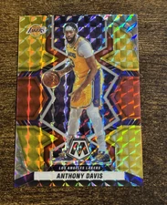 2021-22 MOSAIC ANTHONY DAVIS LAKERS RED YELLOW FUSION CHOICE PRIZM /88 SSP FREE