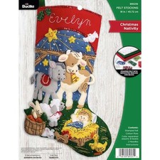 Bucilla 18" Felt Christmas Stocking Kit - Christmas Nativity