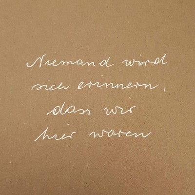 Viech Niemand Wird Sich Erinnern,Dass Wir Hier Waren (CD) (UK IMPORT)