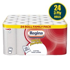 24 bolsillos Regina para sed rollo de cocina 3 capas toallas de papel absorbentes fuertes a granel