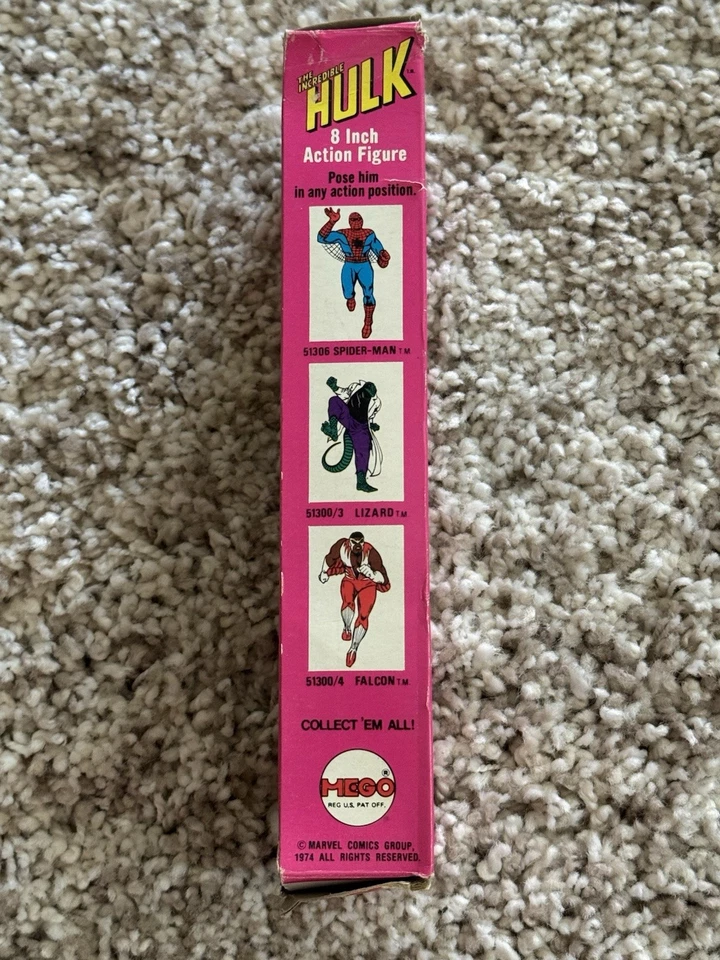 1974 MEGO RARE Incredible HULK 8 WGSH Boxed Figure #51300/6 Original Box Marvel - Image 4 of 4