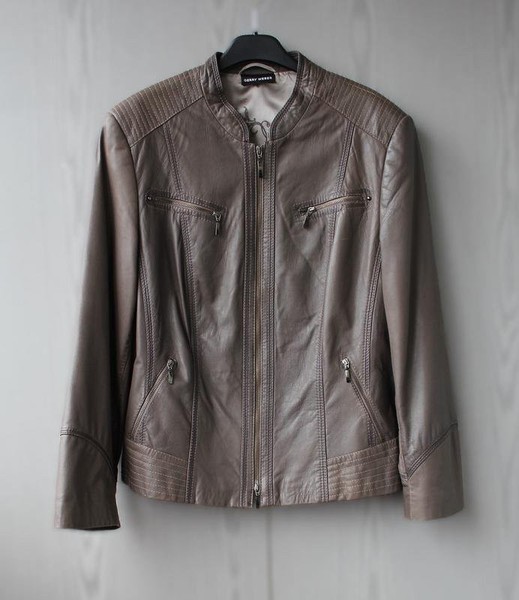 Women Gerry Weber Jacket Brown Leather 44 / XXL /